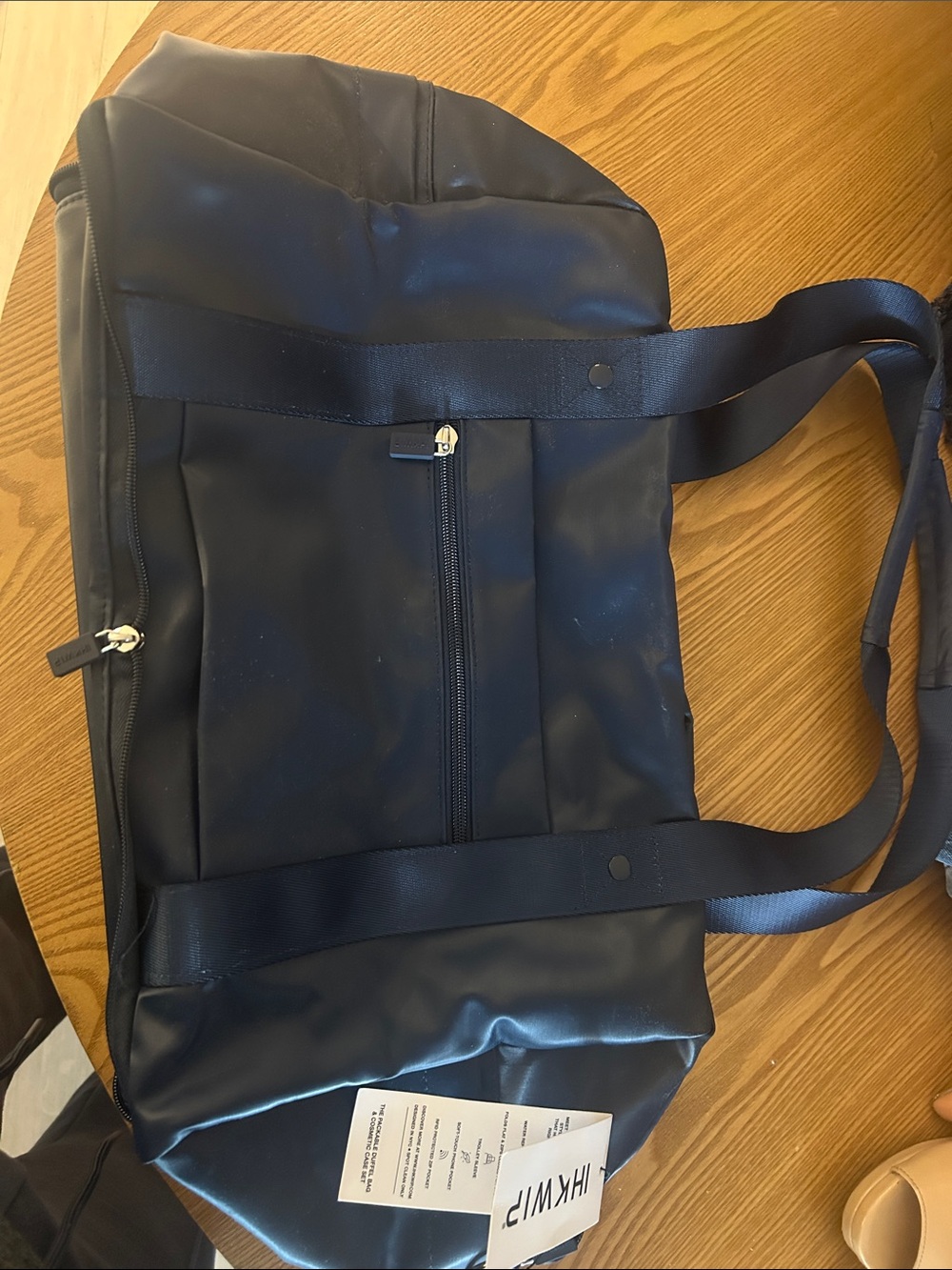Navy Blue The Packable Duffel Bag and Cosmetic Case Set